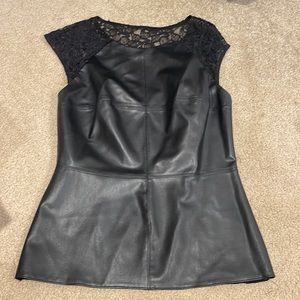 Bailey 44 buttery soft faux leather top